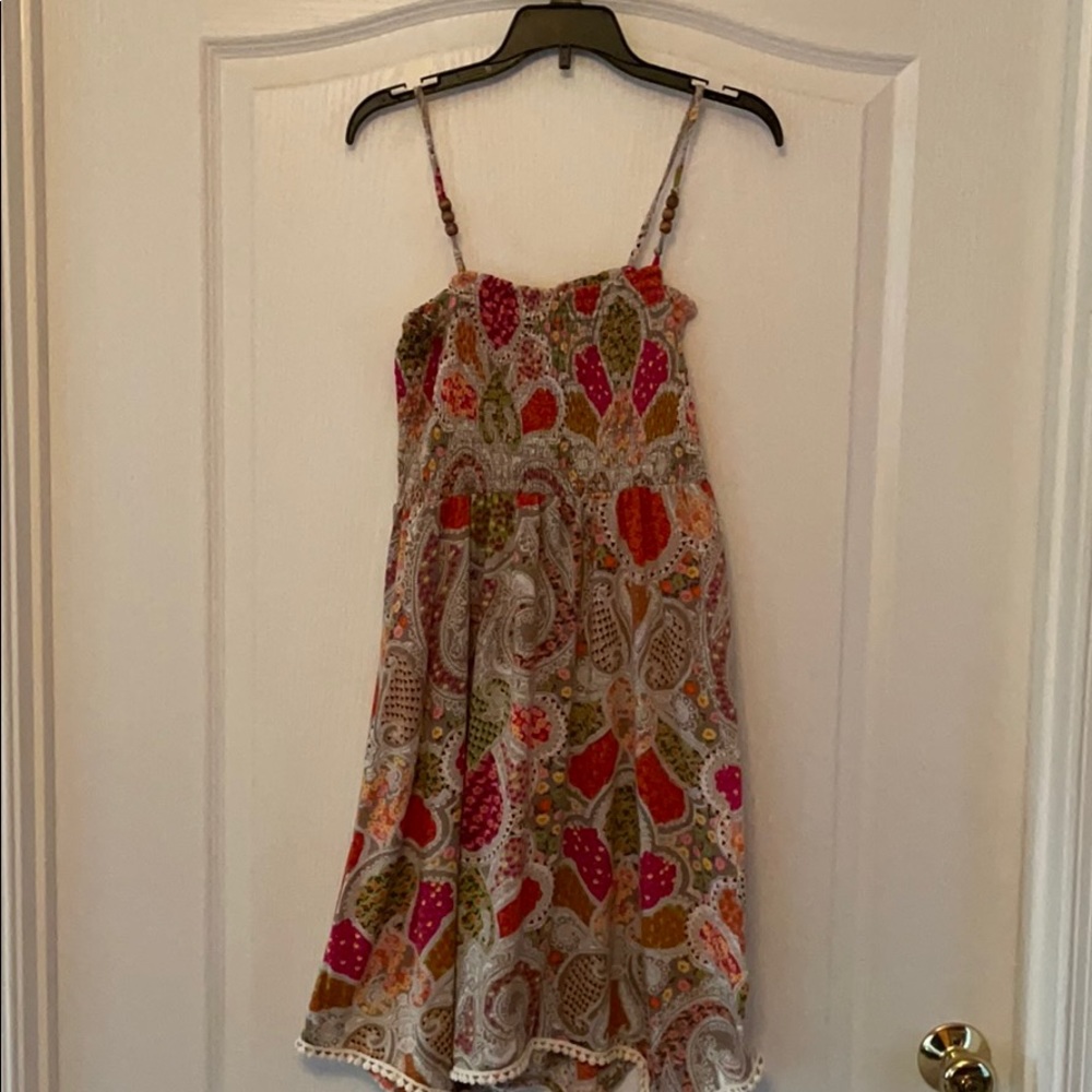 XHILARATION spaghetti strapped patterned dress